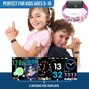 Inspiratek Kids Fitness Tracker for Kids Age 5-16 (5 Colors)пјЊWaterproof Kids Fitness WatchпјЊKids Pedometer WatchпјЊWatch for KidsпјЊStep/Activity Tracker for KidsпјЊEasy to Use Kids Tracker Watch (Pink)